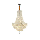 Elegant gold & chrome k9 crystal chandelier for dining room
