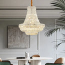Elegant gold & chrome k9 crystal chandelier for dining room