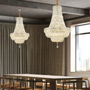 Elegant gold & chrome k9 crystal chandelier for dining room