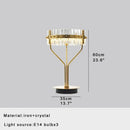 Elegant gold crystal bar table lamp dining room decor