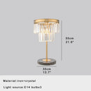 Elegant gold crystal bar table lamp dining room decor