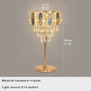 Elegant gold crystal bar table lamp dining room decor