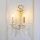 Elegant gold crystal candle chandelier for dining room