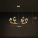 Elegant gold crystal chandelier dining room pendant light