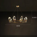 Elegant gold crystal chandelier dining room pendant light