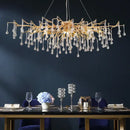 Elegant gold crystal chandelier living room branch light
