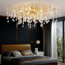 Elegant gold crystal chandelier living room branch light