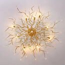 Elegant gold crystal chandelier living room branch light