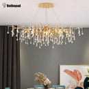 Elegant gold crystal chandelier living room branch light