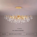Elegant gold crystal chandelier living room branch light