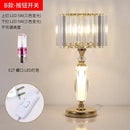 Elegant gold crystal desk lamp bedroom bedside light