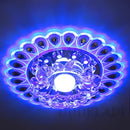 Elegant gold crystal glass led ceiling light for living room