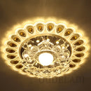 Elegant gold crystal glass led ceiling light for living room