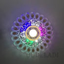 Elegant gold crystal glass led ceiling light for living room