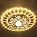 Elegant gold crystal glass led ceiling light for living room