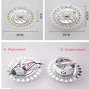 Elegant gold crystal glass led ceiling light for living room