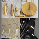 Elegant gold crystal glass led pendant lights dining room teardrop