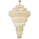 Elegant gold crystal hollow chandelier for living room