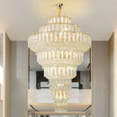 Elegant gold crystal hollow chandelier for living room