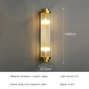 Elegant gold crystal led wall lamps bedroom sconce decor