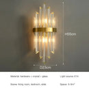 Elegant gold crystal led wall lamps bedroom sconce decor