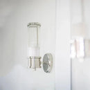 Elegant gold crystal led wall lights living room glass rod sconce