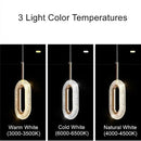 Elegant gold crystal oval pendant light chandelier for living room