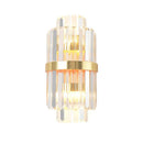 Elegant gold crystal prism wall sconce light living room lighting