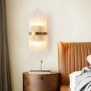 Elegant gold crystal prism wall sconce light living room lighting