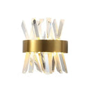 Elegant gold crystal prism wall sconce light living room lighting