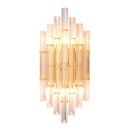 Elegant gold crystal prism wall sconce light living room lighting
