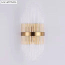 Elegant gold crystal prism wall sconce light living room lighting