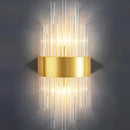 Elegant gold crystal prism wall sconce light living room lighting
