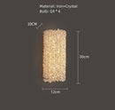 Elegant gold crystal wall lamp bedroom sconce lighting