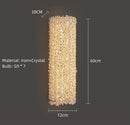 Elegant gold crystal wall lamp bedroom sconce lighting