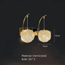 Elegant gold crystal wall lamp bedroom sconce lighting
