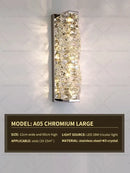 Elegant gold crystal wall lamp living room sconce