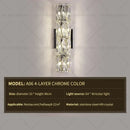 Elegant gold crystal wall lamp living room sconce