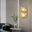 Elegant gold crystal wall lamp living room sconce