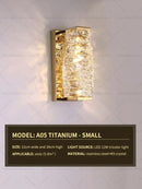Elegant gold crystal wall lamp living room sconce