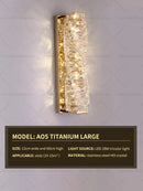 Elegant gold crystal wall lamp living room sconce