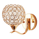 Elegant gold crystal wall sconce bedroom globe lighting