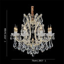 Elegant gold decorbites crystal candle chandelier for villa hall