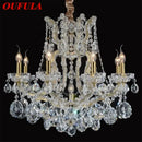 Elegant gold decorbites crystal candle chandelier for villa hall