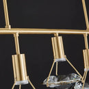Elegant gold diamond crystal pendant light for dining room
