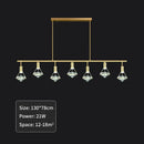 Elegant gold diamond crystal pendant light for dining room