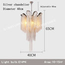 Elegant gold glass decorbites fringed chandelier for dining room
