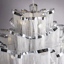 Elegant gold glass decorbites fringed chandelier for dining room