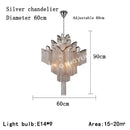 Elegant gold glass decorbites fringed chandelier for dining room