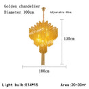 Elegant gold glass decorbites fringed chandelier for dining room